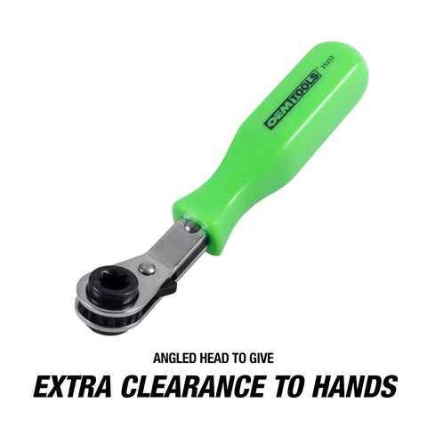 Slack Adjuster Tool And Wrench For Semi Trucks With Angled Head For Easy Air Brake And Drum Brake Adjustments and Quick Slack Release