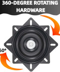 Heavy Duty Bar Stool Swivel Plate 6 Inch With Solid Ring Ball Bearings 400 Lbs Capacity Replacement Seat Parts Lazy Susan Hardware