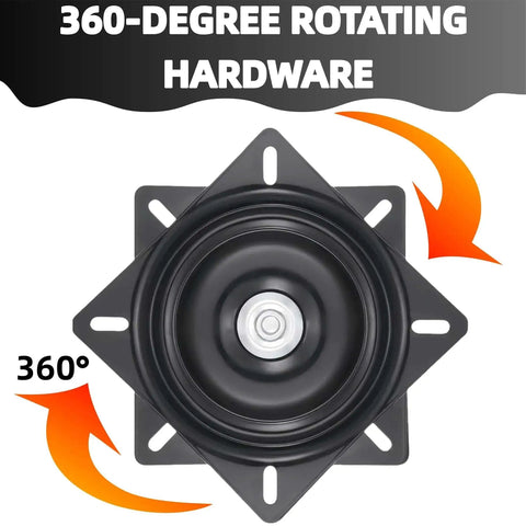 Heavy Duty Bar Stool Swivel Plate 6 Inch With Solid Ring Ball Bearings 400 Lbs Capacity Replacement Seat Parts Lazy Susan Hardware