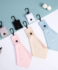 Vemiss 6-pack microfiber glasses cleaning cloths with carabiner keychains in pastel colors for eyeglasses, sunglasses and screens