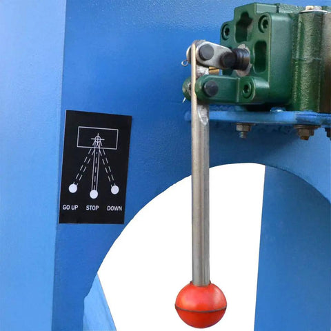 Shop Ready 150 Ton Hydraulic Press Brake Bender Built Tough To Handle Heavy Metal Bending Projects That Demand Serious Pull On Common 3 Phase 220 Volt Electrical Hookups
