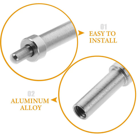 Honda Gas Cap Pin Kit 10 Pcs With Alloy Guide Dowel And Spring Holder For Motorcycle Fuel Tank Alignment And Cap Repair Quick Install Fuel Cap Pins For Easy Tank Alignment, aluminum alloy pin close-up