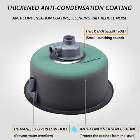 Anti-condensation coating on Stainless Steel Kitchen Sink With Black Faucet For Small Kitchens Built Tough Undermount Or Drop In Single Basin Mini Bar Sink 11.8 Inch Wide Ideal For Busy Homes Apartments.