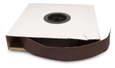 One And A Half Inch By One Hundred Fifty Foot Emery Cloth Sandpaper Shop Roll for hand sanding and polishing 220 grit aluminum oxide