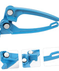 Heavy Duty Carbon Steel Conduit Bender Tool For 1/8 3/16 And 1/4 Inch Manual Hand Tube Bending showing blue handheld design.