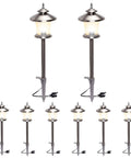 Low Voltage Outdoor Path Lights Set For Walkways And Gardens, Modern Luxury Stake Lights, Waterproof Rust Resistant, 8 Pack