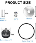 Diagram showing components of the Universal Car Bumper Quick Release Kit With Front And Rear Clips, highlighting sizes and materials.