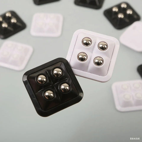 Black and white Stick On Adhesive Mini Caster Wheels 360 Degree Swivel Stainless Steel Rollers for kitchen appliances.