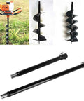 Longer Extension Auger Bit For Post Hole Diggers And Earth Augers 30 To 50 Cm Extension Length Displayed With Chassis and Shaft