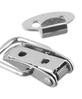 Heavy Duty Stainless Steel Spring Loaded Toggle Latch Catch Clip For Secure Case Box And Cabinet Storage With Rust Resistant Build For Workshop Office And Tool Chest Projects, close up view of latch mechanism.