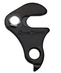 Shimano Compatible Derailleur Hanger Plate With Nut And Bolt On Index Hanger Upgrade, black, showing side profile