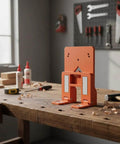 Magnetic Cabinet Door Hinge Spacer For Two Point Six Millimeter Gaps Quick Mounting Jig And Alignment Tool on workbench