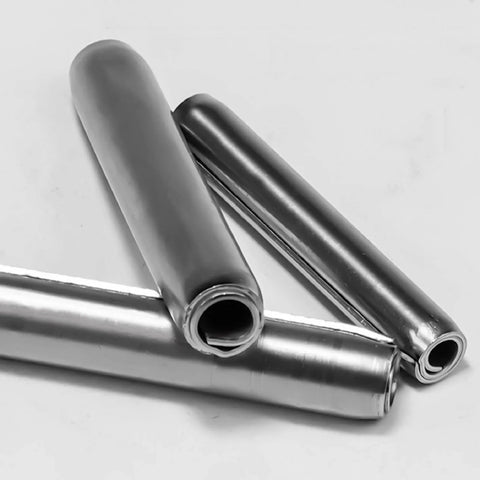 Close-up of Beefy 304 Stainless Steel Coiled Roll Pin Set, 226 Pieces, M2 Through M10 Spring Pins for construction projects