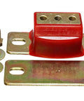 Energy Suspension GM transmission mount kit: red polyurethane mount, two metal base plates, bolts and washers
