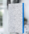 Top Tier Acoustic Foam Panels With Sound Absorbing Wall Build For Recording Studios And Home Theaters, grey fabric-wrapped panel.