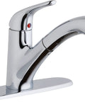 Everyday LK5000CR Single Hole Deck Mount Kitchen Faucet With Pull Out Spray And Lever Handle Chrome Finish ADA Compliant Lead Free
