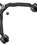 Detroit Axle front upper control arm, black steel with ball joint and bushings for AWD suspension.