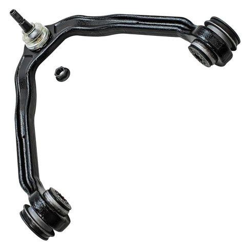Detroit Axle front upper control arm, black steel with ball joint and bushings for AWD suspension.