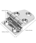 Heavy Duty 316 Stainless Steel Door Hinges Two Pack 54x37mm Thickened Gate And Furniture Butt Hinges For Home And Marine Use