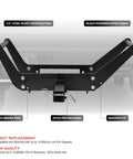 Foldable Cradle Winch Mounting Plate For 2 Inch Class 4 Hitch Receivers With Up To 12000 Lbs Capacity, showing steel construction and hitch pin.