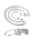 40Pc Set Of 8 To 75Mm C Type Internal Circlip Retaining Rings In 304 Stainless Steel, Super Handy Burr-Free Edges For Easy Install, Corrosion-Resistant, Fits 41 Common Bore Diameters, Ideal For Quick Mechanical Setups. 304 stainless C-type retaining rings