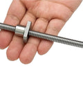Miniature Ball Screw SFK0802 End Machined For 3D Printer With SFK Ball Nut held in hand