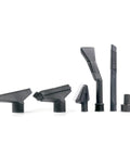 Top Tier Six Piece Wet Dry Vacuum Attachment Kit For 2 Inch And 2 5 Inch Shops, includes claw tip, crevice tool, and floor nozzle.