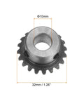 View of the Beefy Bevel Gear Pair For Hardware Rotation 1 To 1 1.5 Module, 20 Teeth, 10mm Bore, 90 Degree Steering Gear, 45 Steel, M5 Fixing Holes