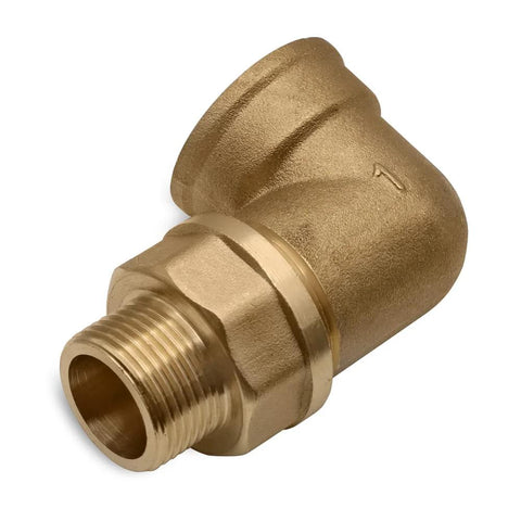 Brass adapter 3/4 to 1 inch NPT fitting for plumbing connections