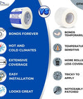 Built Tough 4x180 Feet White Vapor Barrier Tape Heavy Duty Waterproof Crawlspace Sealant No Nonsense Moisture Shield comparison infographic