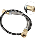 Bad Ass High Pressure Stainless Steel Air Hose Line M10x1 Male To Male With Awesome Coiled Spring Design For Tough Jobs Like Tank Inflation Rated Crazy Good At 4500 Psi Reliable Leak Proof Performance For Any Job Site, 50cm hose