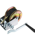 600 Lb Heavy Duty Hand Winch With 6m Rope And 2 Inch Polyester Strap, 3:1 Gear, Beefy Steel Construction with handle