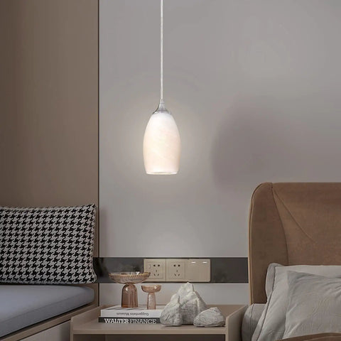3 Pack Indoor Mini Hanging Kitchen Island Pendant Lights With 4.75 Inch Frosted Glass Shade In Brushed Nickel Finish For Bar Dining Room And Over Sink Dimmable Dope Lighting featuring single pendant light with frosted glass shade over bedside table