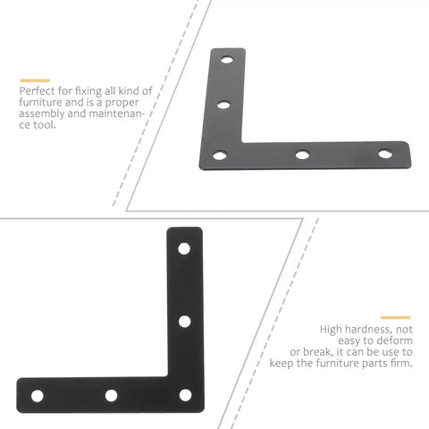 Flat Corner Braces 20 Pack - Beefy, Heavy Duty L Shape Right Angle Shelf Supports For Wood Furniture, Anti Rust Cold Rolled Steel