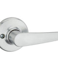 Inactive Dummy Door Handle With Single Sided Lever For Closets And Pantry, Satin Chrome Finish For French Double Doors, front view