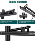 Hidden Door Pivot Hinge Stainless Steel 360 Degree Built Tough Heavy Duty Up To 570 Lbs Load Bearing Black in parts view
