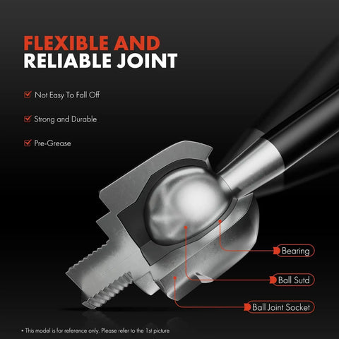 Infiniti Front Inner And Outer Tie Rod End Kit Replacement For Precise Steering And Even Tire Wear Reduction Direct Fit Front Suspension Upgrade For EX35 EX37 G37 M35 M45 Q50 AWD Models, ball joint detail