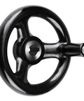 Heavy Duty 12mm 100mm Bakelite Hand Wheel 3 Spoke With Screw Hole for removable handle replacement part for lathe milling machines.
