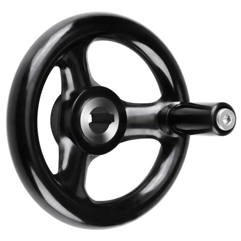Heavy Duty 12mm 100mm Bakelite Hand Wheel 3 Spoke With Screw Hole for removable handle replacement part for lathe milling machines.