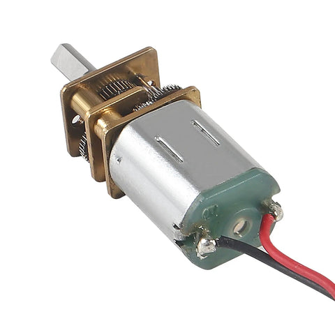Mini Micro N20 Gear Motor DC 3V-6V with Full Metal Gearbox for DIY Robot Car Projects, Slow Speed High Torque, 3mm D Type Shaft