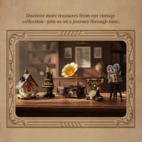 Retro Microscope Building Kit With Antique Brass Finish For Adults Dope DIY Science Toy Realistic Brass Details Hands On STEM Project Educational Desk Decor For Makers And Curious Minds, brass microscope on tripod