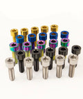 Heavy Duty Grade 5 TC4 Titanium Bolts M8 Hex Socket Cap Screw 1.25mm Thread Pitch Zero Rust Hardware assortment of colors.