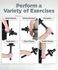 Exercises using Wrist And Forearm Strength Trainer With Optional 1 Inch Standard Or 2 Inch Olympic Plates And Collar