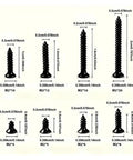 Sizes and measurements of the 400 Pcs M2 Pan Head Wood Screws Self Tapping Set for Woodworking and Furniture Repair