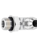 One Half Inch 37 Degree Flare Male To SAE ORB 90 Degree Elbow Connector Built From Premium Carbon Steel Providing High Pressure Action And A Leak Free Seal For Industrial Machinery Needing Reliable Hydraulic Parts That Work Hard Daily In The Shop.