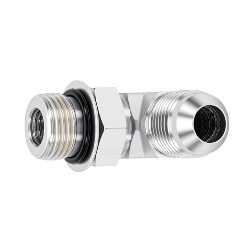 One Half Inch 37 Degree Flare Male To SAE ORB 90 Degree Elbow Connector Built From Premium Carbon Steel Providing High Pressure Action And A Leak Free Seal For Industrial Machinery Needing Reliable Hydraulic Parts That Work Hard Daily In The Shop.