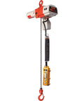 Pro Grade 1050 Lbs Electrical Hook Mount Chain Hoist With Dual Adjustable Speed And 20 Ft Lift, highlighting its lightweight aluminum design.
