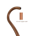 Sugoee 3 In 1 Tube Bender For Copper Brass Aluminum Pipes bent 1/2 inch copper tube showcasing smooth curve and durability.