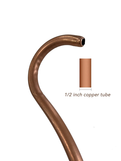 Sugoee 3 In 1 Tube Bender For Copper Brass Aluminum Pipes bent 1/2 inch copper tube showcasing smooth curve and durability.
