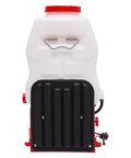 Back view of Pro Grade Backpack Sprayer Fogger For Pest Control, 26cc 2 Stroke Gas Powered Mister Duster, visible tank and straps.